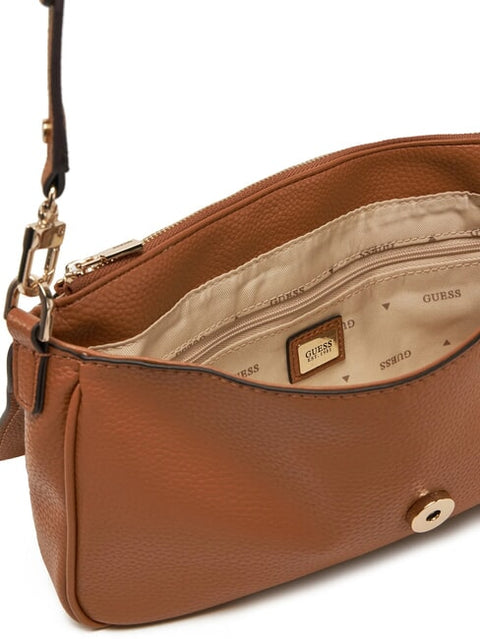 Bolso Baguette Circe Con Solapa Coñac - Guess