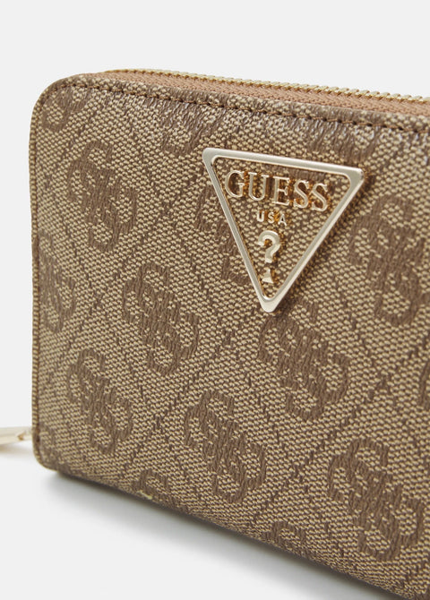 Billetera Mediana Laurel Logo Latte - Guess