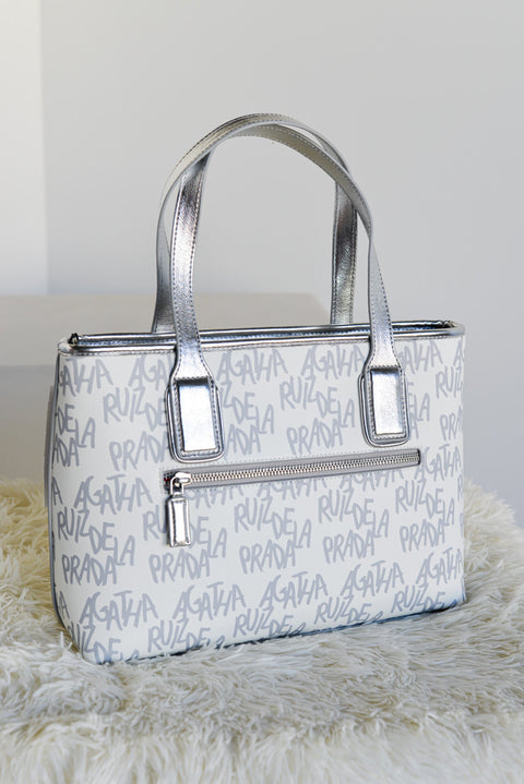 Bolso De Mano Print Plata - Agatha Ruiz De La Prada