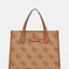 Bolso De Mano Izzy Logo Latte - Guess