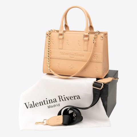 Bolso Mini Tote Carlotta Beige - Valentina Rivera